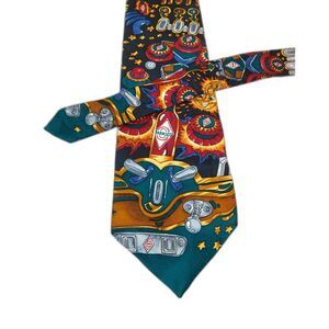 Men's Novelty Tie Tabasco Hot Sauce Pinball Silk 56 in. X 4